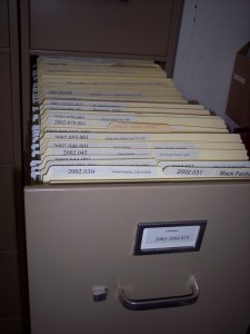 Archival material in literature files
