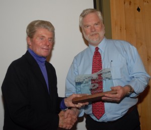 Glenn Parkinson, right, with Stein Eriksen, 2007