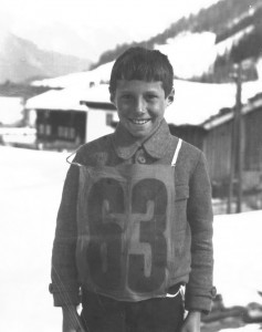 Herbert Schneider as a youth in St. Anton