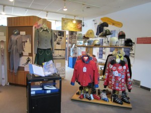 Vintage clothing on display