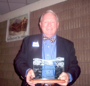 Tom Corcoran received the inaugural Spirit of Skiing award