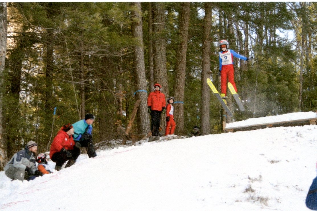 The 10 meter ski jump at Gunstock in January, 2013.